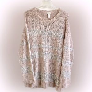 Chicos Striped Sweater, Size 2 large